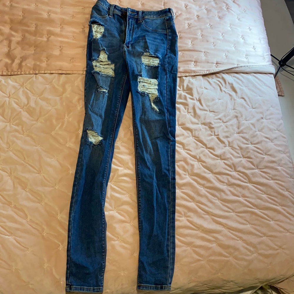 Ripped high rise fashion nova jeans
